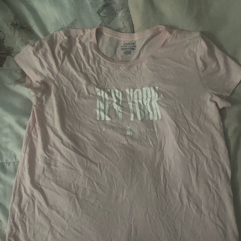 baby pink polo tee